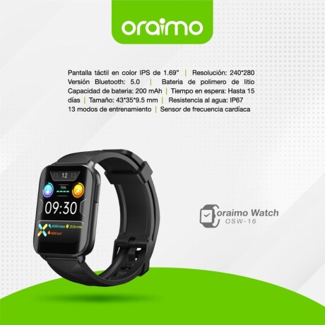 Smartwatch curvo Oraimo OSW16 V01