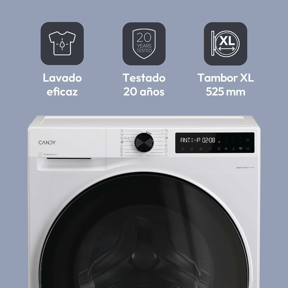 LAVASECARROPAS CANDY INVERTER BLANCO BWR4128BL8 12/8KG