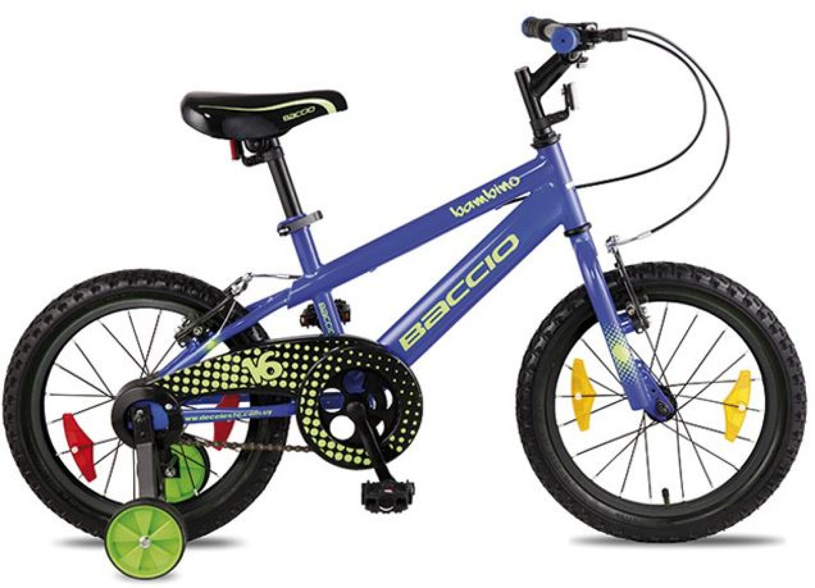 BICICLETA BACCIO R-16 BAMBINO azul/verde/naranja 