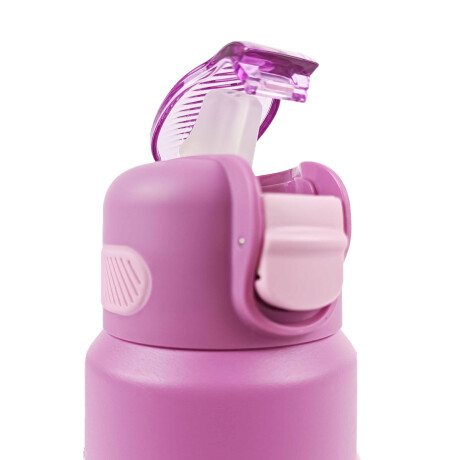 Botella termica con pico y silicona Violeta