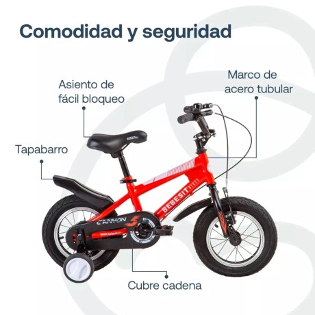 Bicicleta Bebesit Canyon Rodado 12 Con Rueditas Rojo