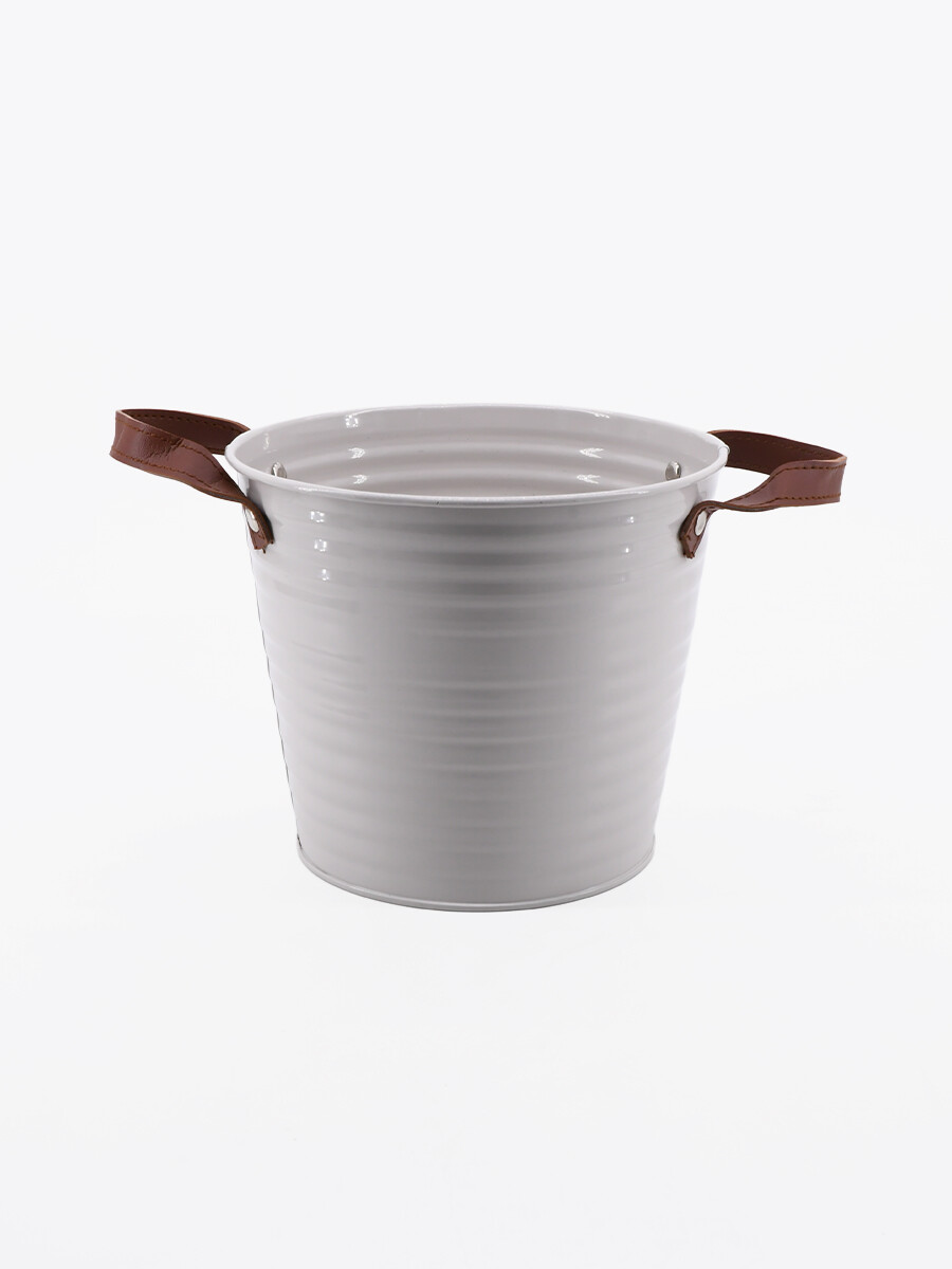 MACETA DE METAL NUMA - CRUDO 