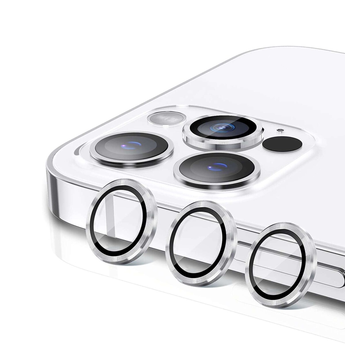Protector de lente peak series lens (3pcs) iphone 13pro/13pro max Silver