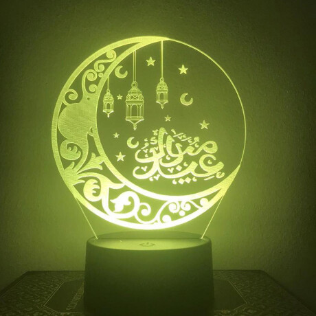 Lámpara Decorativa 3D Multicolor Táctil Media Luna