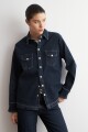 Camisa de jean jean oscuro