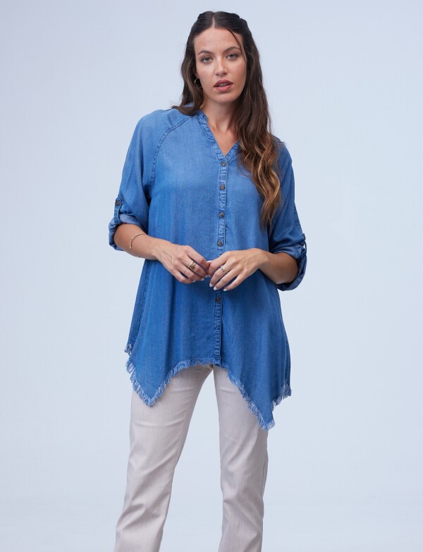 Camisa Tencel Flecos JEAN