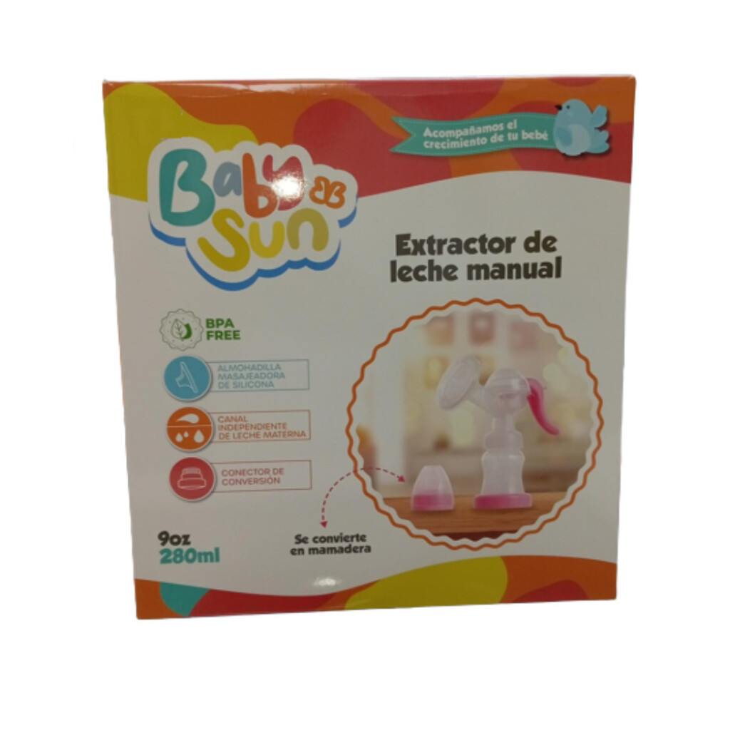 Babysun Extractor de Leche Manual Rosa