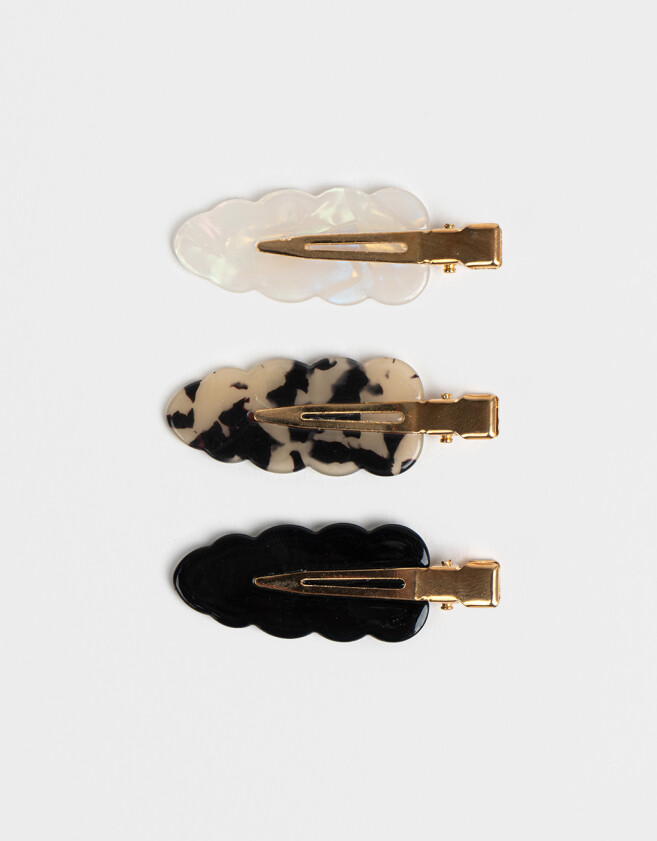 Piquitos Carey Set De Piquitos Wavy - Combinacion Tricolor