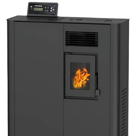 Estufa Pellet Warm 5kw Pasillo + Aspiradora + Modulo Wifi Negro Estufa Pellet Warm 5kw Pasillo + Aspiradora + Modulo Wifi Negro