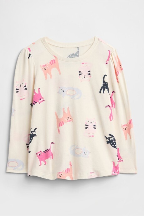 Remera Gráfico Toddler Niña Ivory Frost