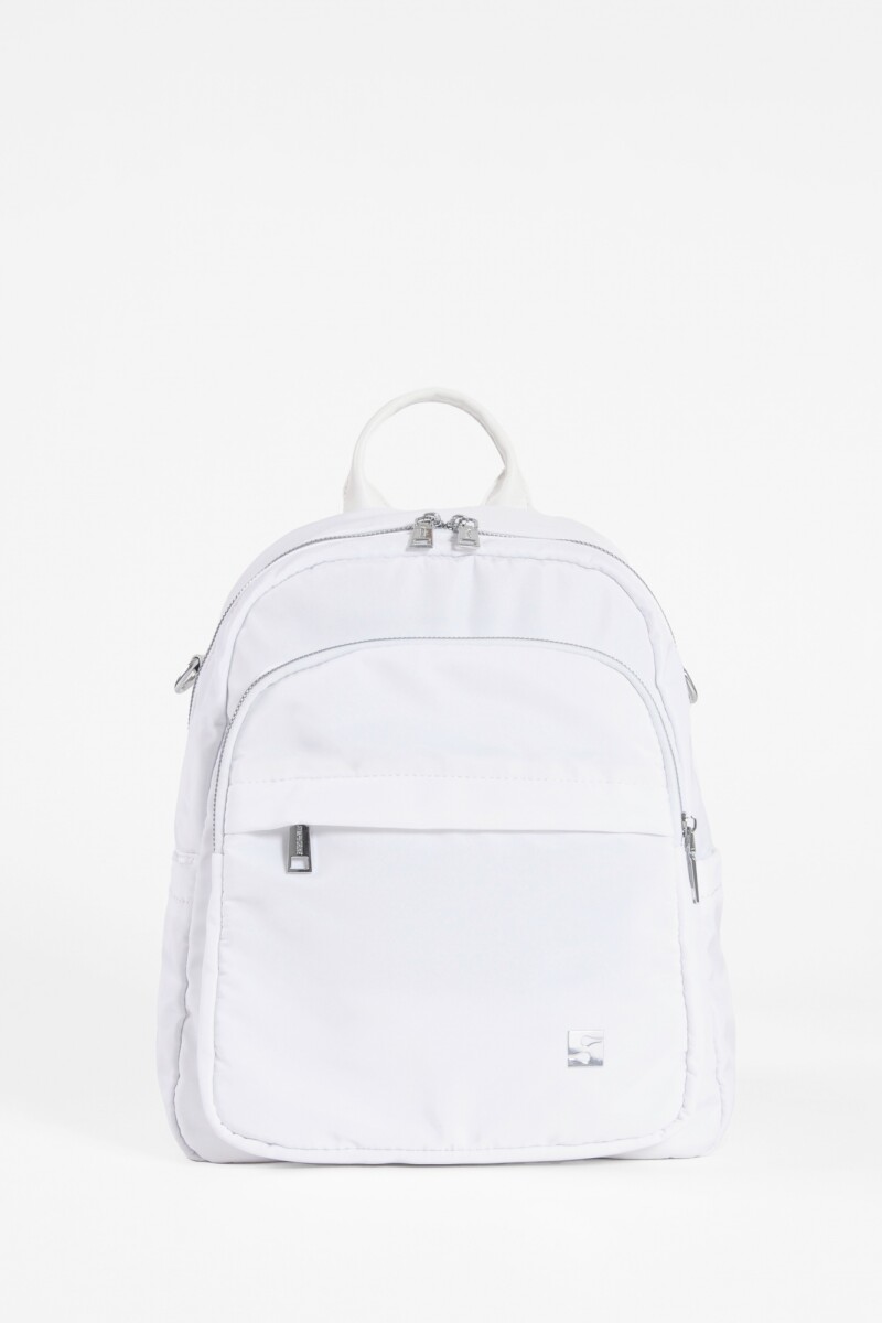 Mochila - bandolera grande con correa cordon blanco