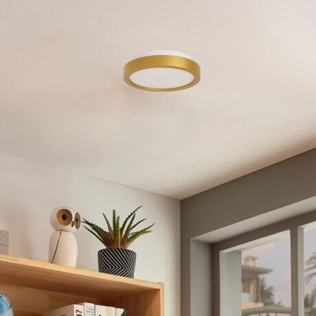 Plafón LED pequeño moderno, Dimerizable 15W 20CM DORADO