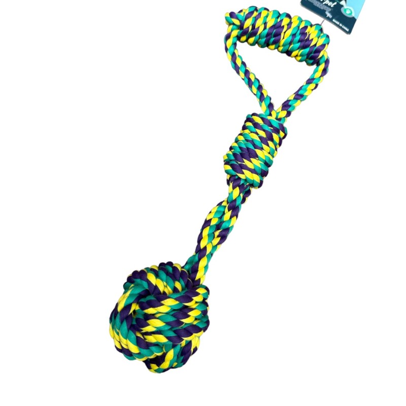 Juguete cuerda agarre, nudo y pelota grande Juguete cuerda agarre, nudo y pelota grande