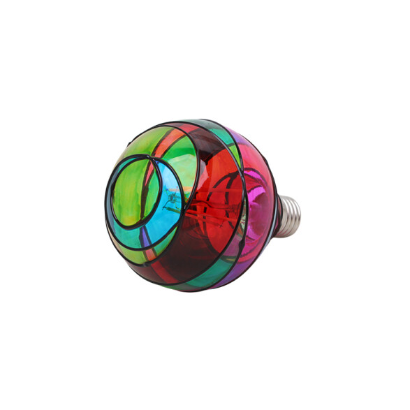 Lámpara G95 6W E27 tipo vitral multicolor IX4392