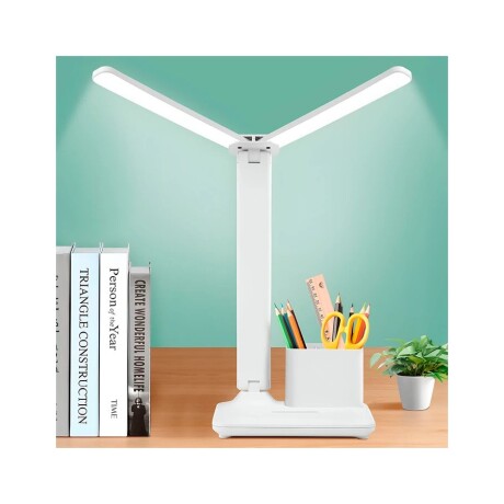 Lámpara Con Porta Lápices Luz Led BLANCO