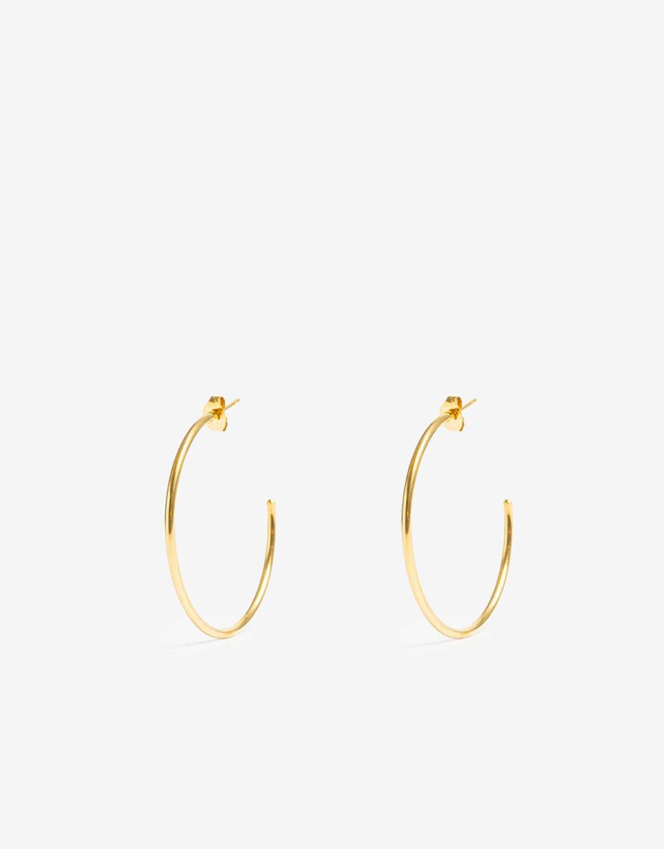 Aros Argollas Metal - Dorado 