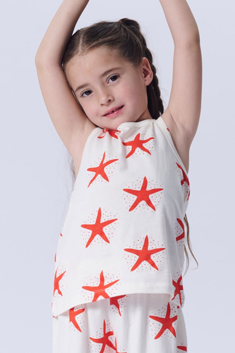 Musculosa nudo espalda Estrella De Mar Blanca