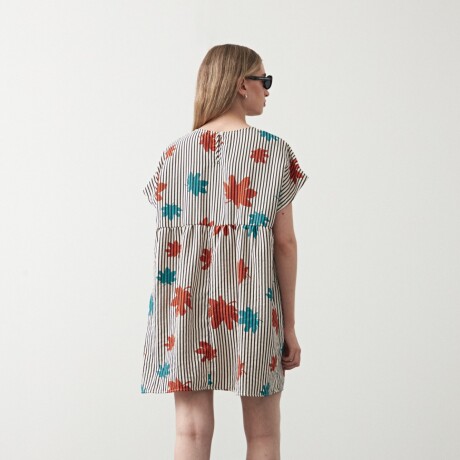 VESTIDO CASTAÑA Rayas