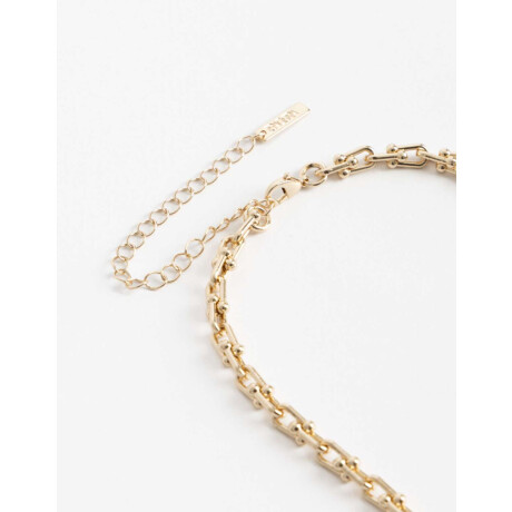Collares Cortos Metal Dorado