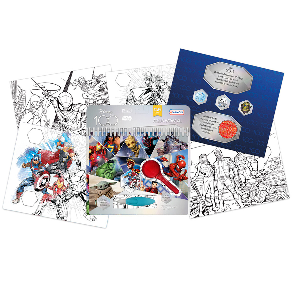 Libro para Colorear con Agua Wow Xl Marvel Disney 