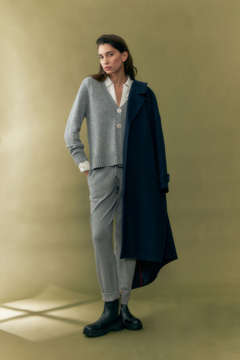 Cardigan Génova gris melange