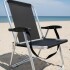 Sillón Alto playa en Aluminio c/ Correa Reforzado Hasta 140 Kg Max GRIS