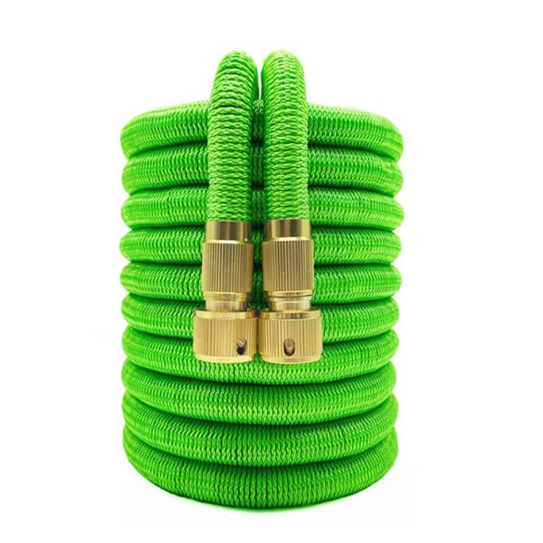 Manguera Retractil Expandible 13M Jardin + Pistola Riego Color Variante Verde