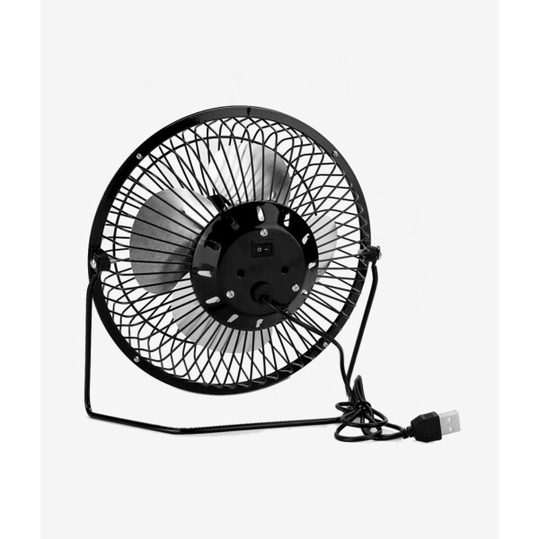 Mini Ventilador Usb De Metal Ideal: Oficina Hogar Escritorio variante color NEGRO