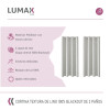 Cortina 100% Blackout 2 Paños Lumax Textura Lino 140x220cm Blanco