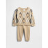 B PLAID CARDI SWT PANT SET WICKER