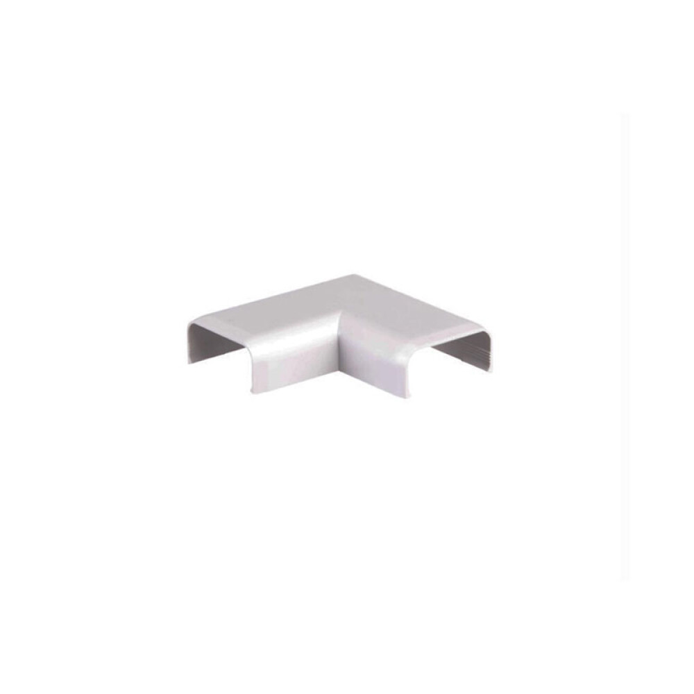 Codo plástico 90° blanco para ducto 20x10mm CAN00063