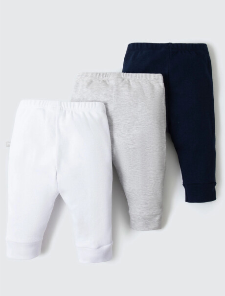 KIT CON 3 PANTALONES DE BEBÉ MULTICOLOR