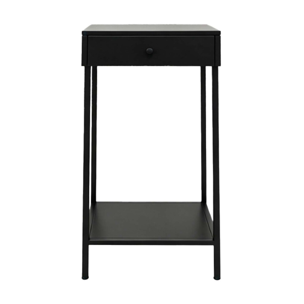 MESA LATERAL ALTA METAL NEGRO OLIVIA