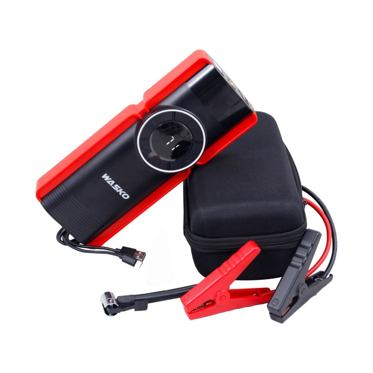 Cargador Arrancador Compresor Portátil Wasko 10000 mAh 