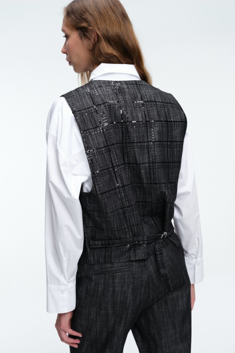 CHALECO LENTEJUELA Negro