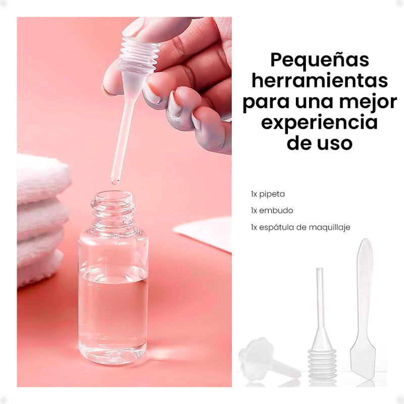 Recipientes para viaje Kit para CosmÃ©ticos Celeste