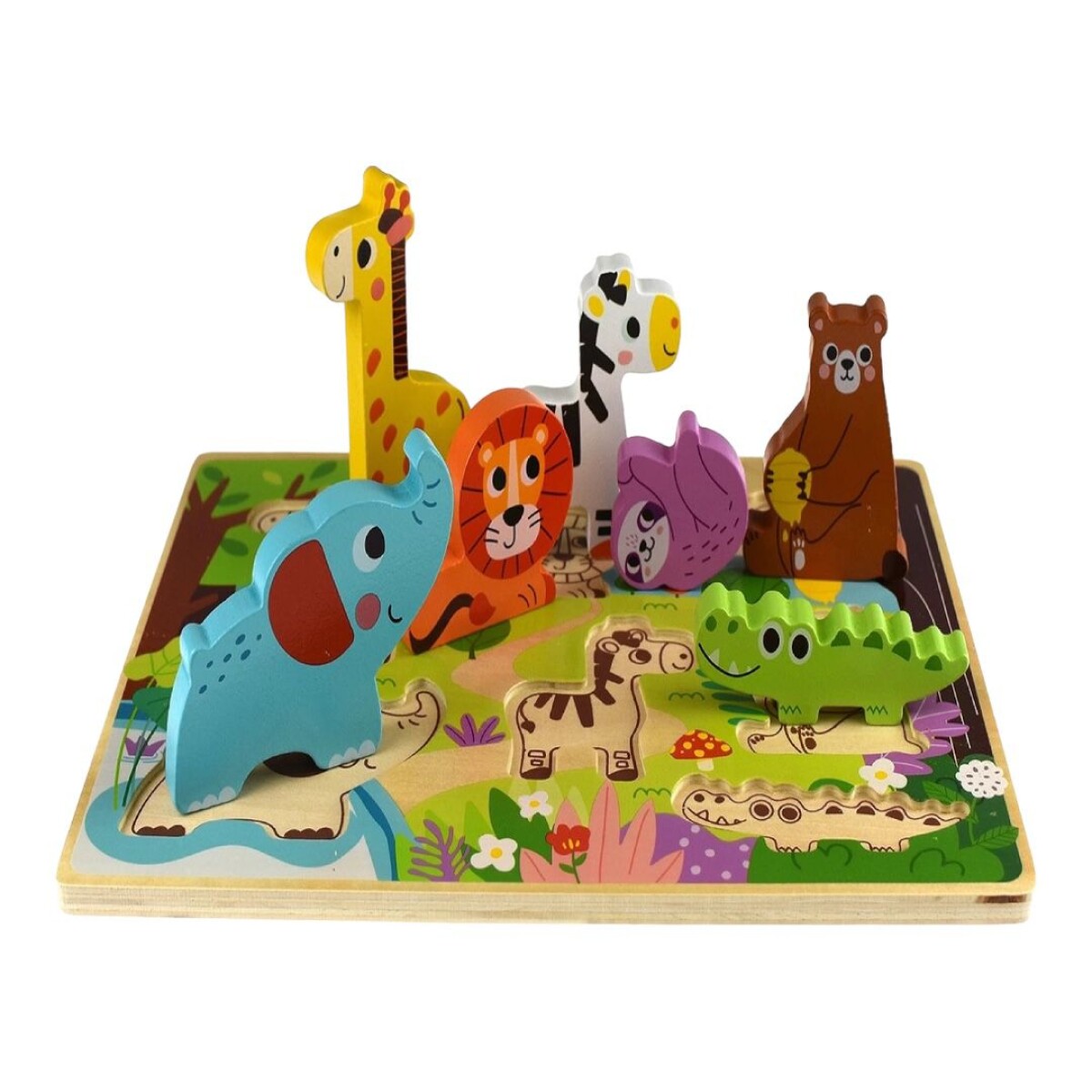 tooky toy puzzle de animales 6 pzs 