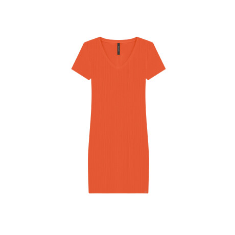 VESTIDO MANGA CORTA Naranja