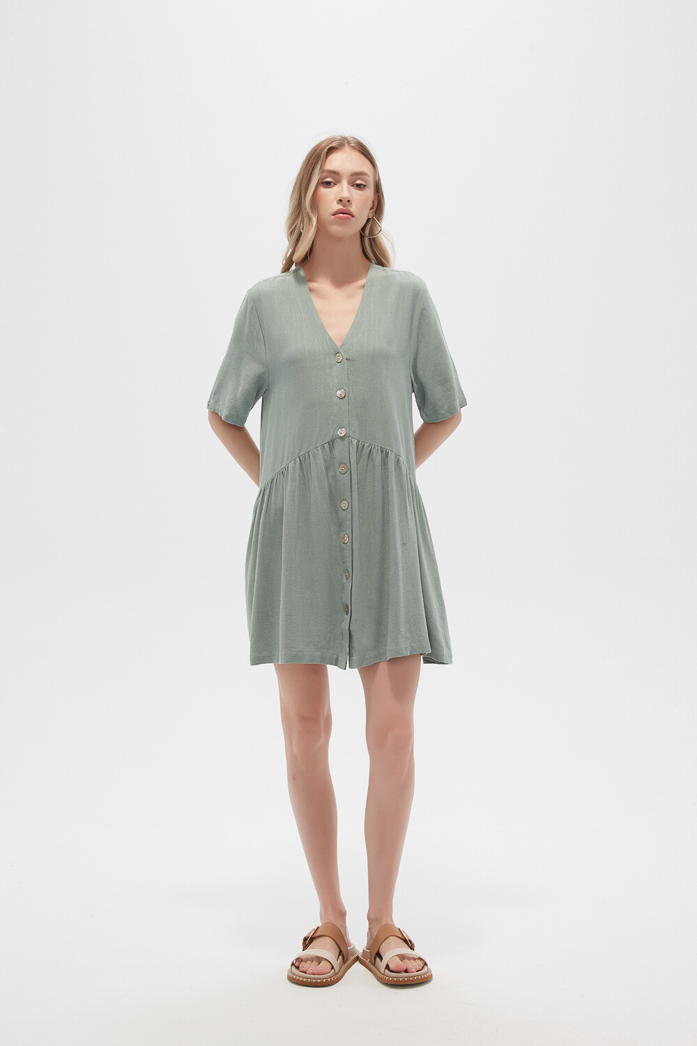 Vestido Kani Verde Azulado