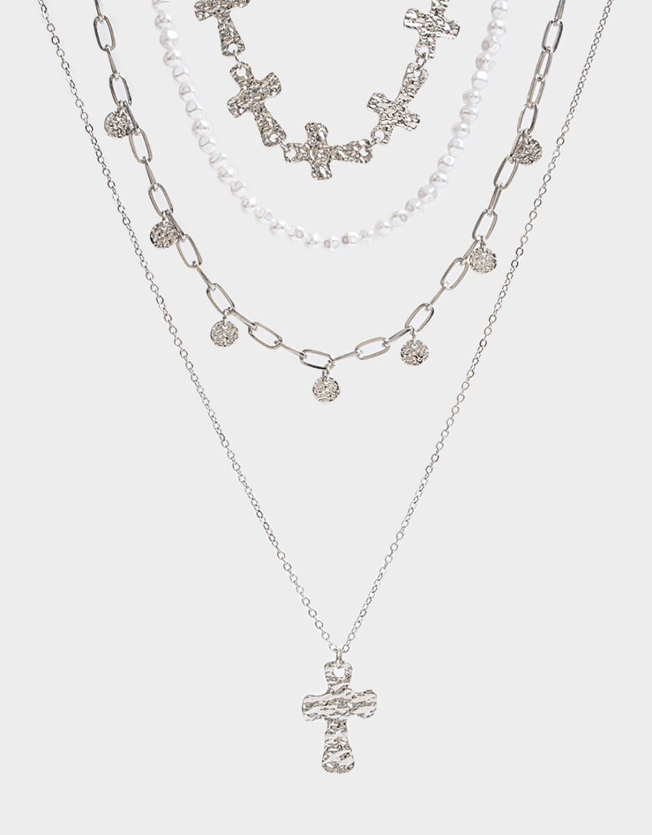 Collar Corto Con Cruz 