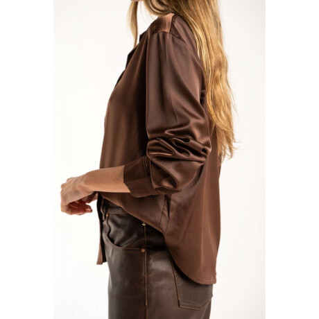 Camisa Saten Chocolate