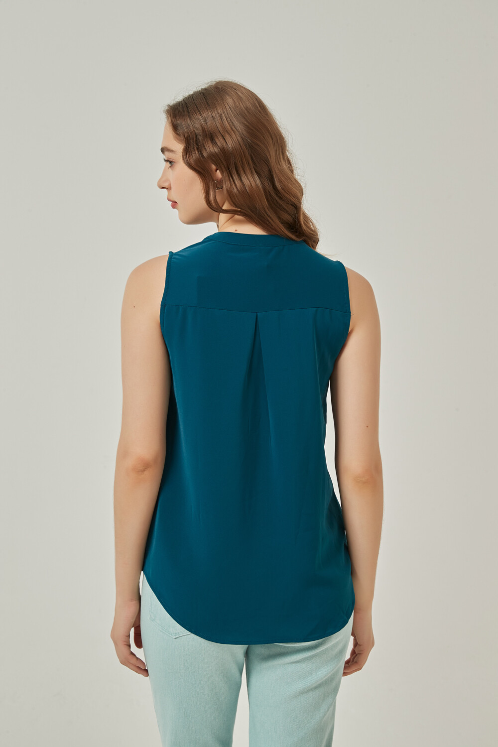Musculosa Dolly Verde Azulado