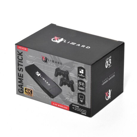 Consola Game Stick Para Tv Xzz-Vg-03 Con +20000 Juegos Ub NEGRO