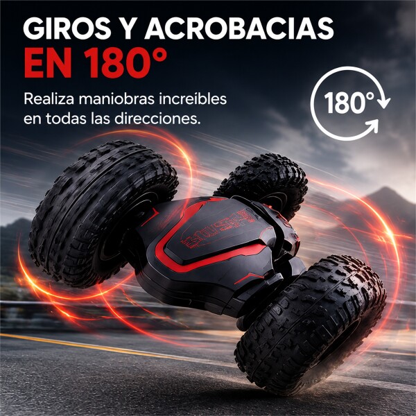 Auto Stunt a Control Remoto y por Gestos con Giro 180° Rojo 1
