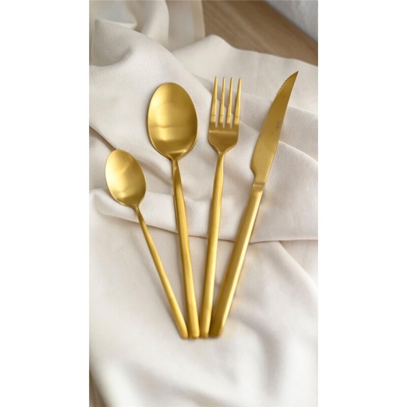 Set 24 Piezas Cubierto Gold Tokio SET 24 PIEZAS CUBIERTO ACERO INOXIDABLE GOLD TOKIO