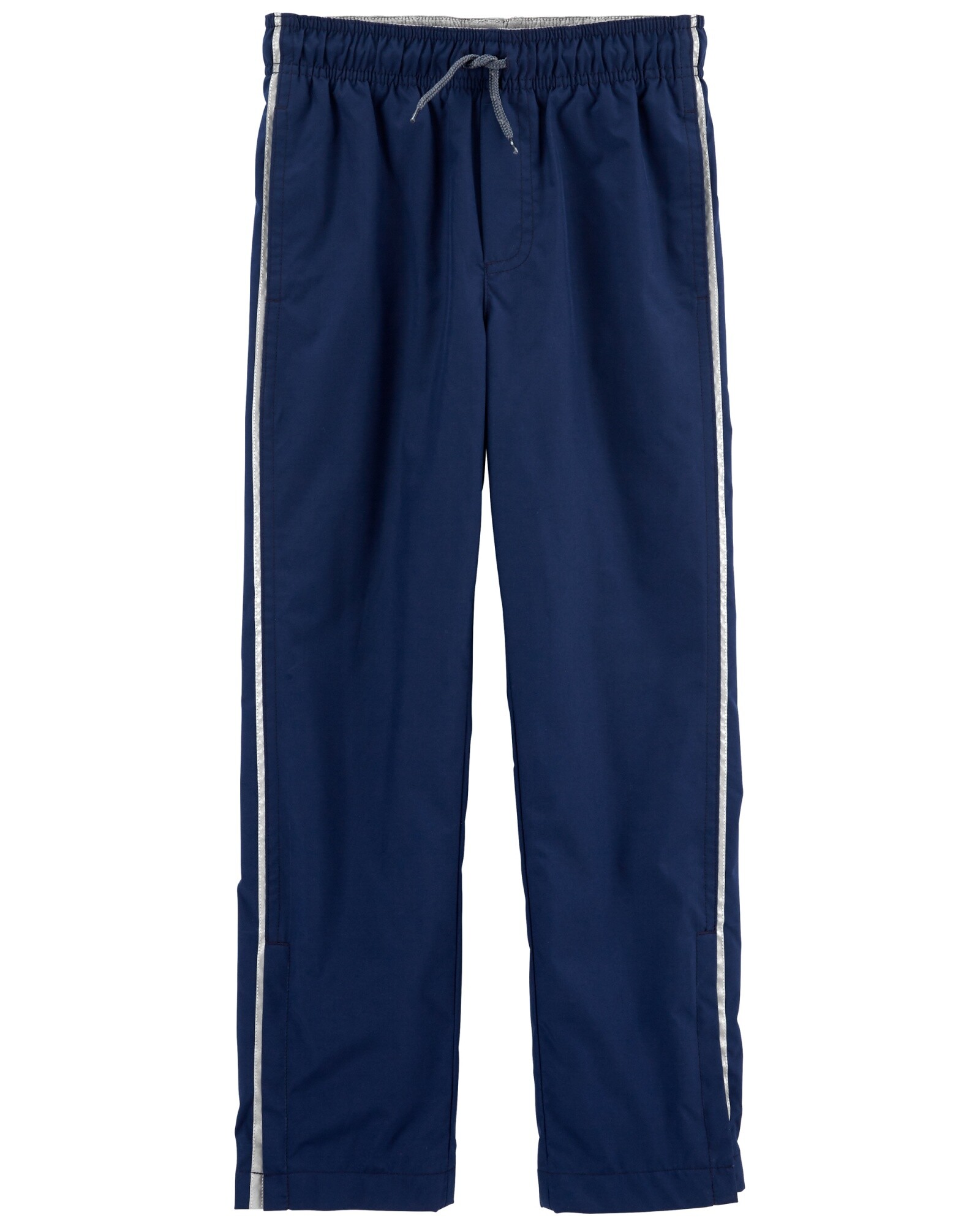 Pantalón de poliéster con cintas reflectantes y cierre en tobillos Sin color