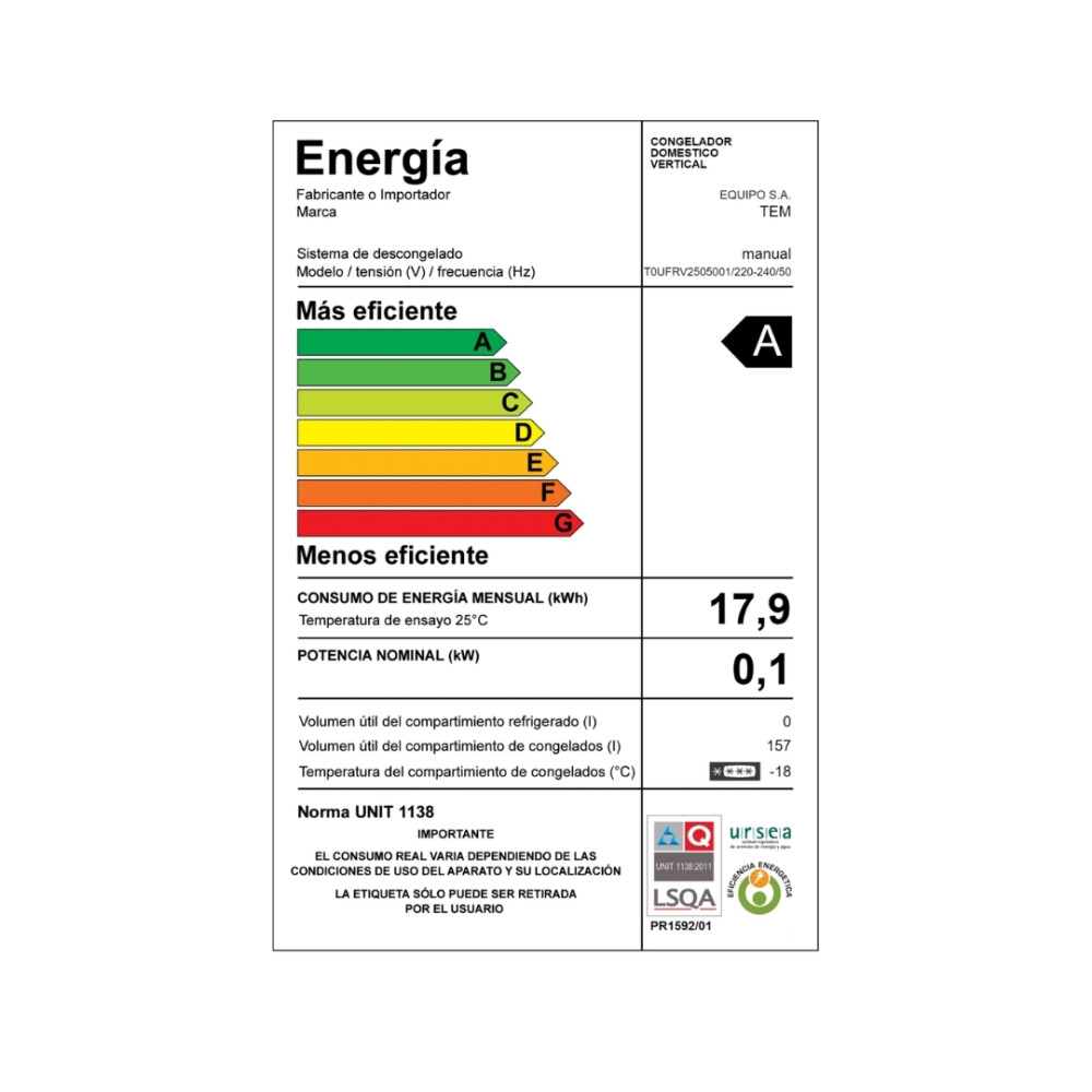 Freezer Vertical 163 L - Tem Freezer Vertical 163 L - Tem