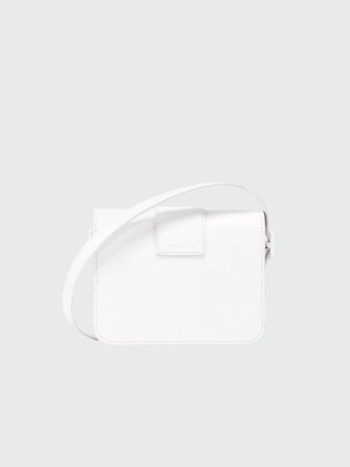 Longchamp -Cartera de cuero con solapa, Box-trot Negro con Logo