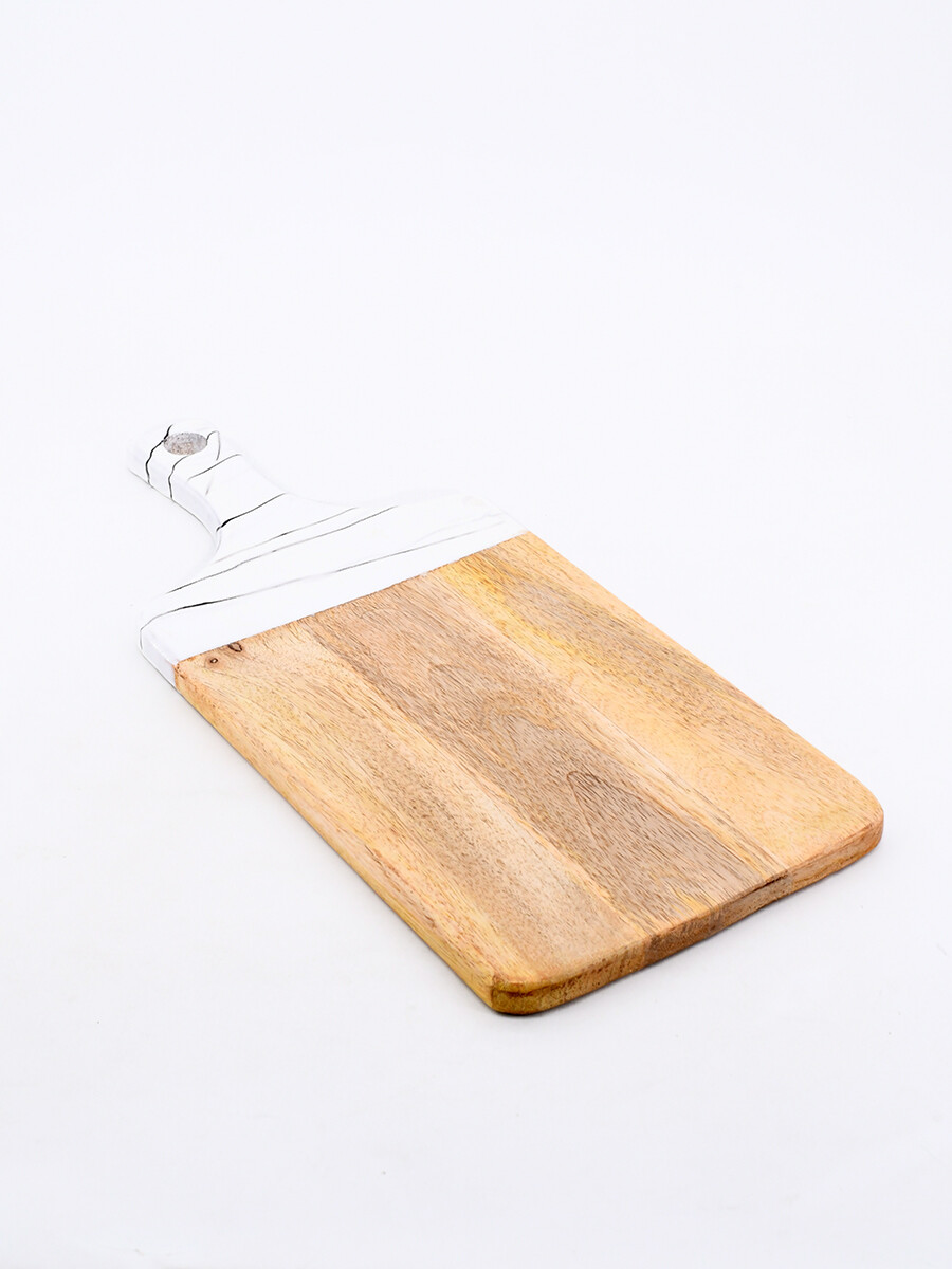 TABLA CUADRADA CON DETALLE - MADERA 