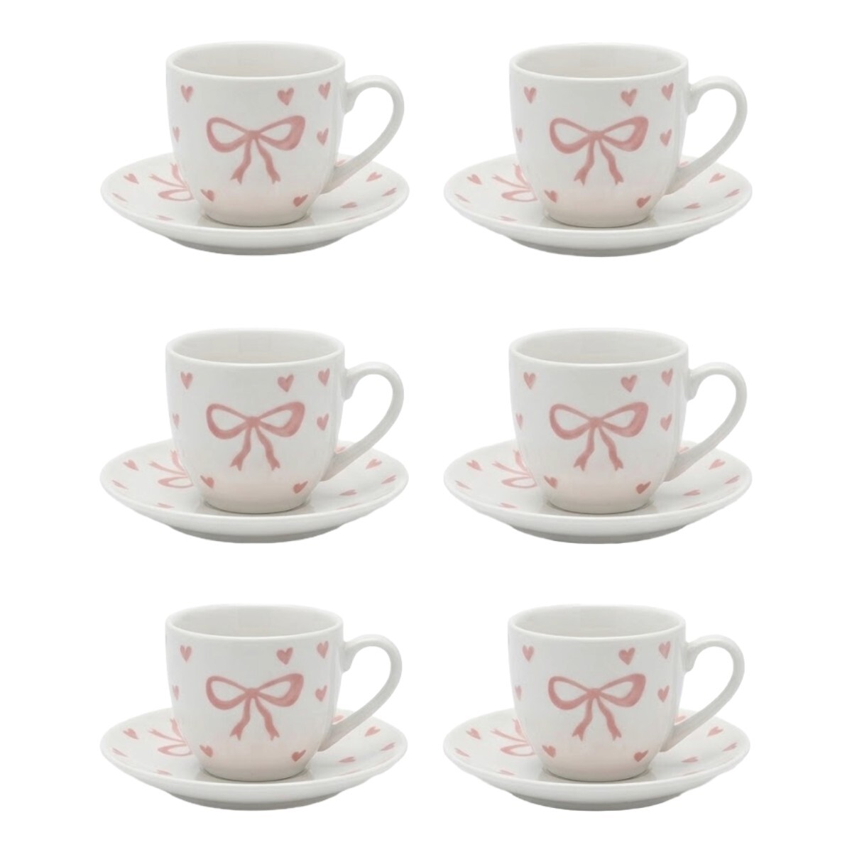 SET TAZA C/PLATITO DIS MOÑO 12PZAS 
